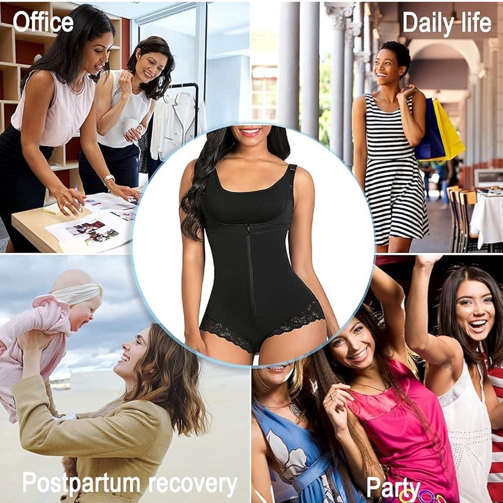 Shaperx Shapewear For Women Tummy Control Open Bust Thigh Slimmer Body Shaper 3x — image 3 of 5